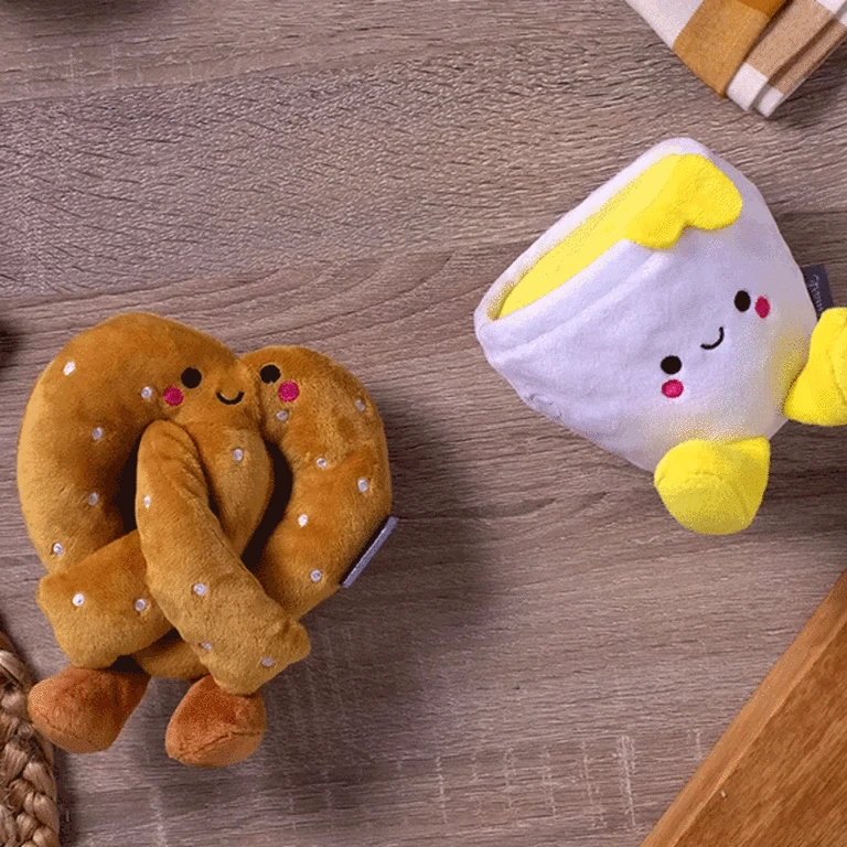 Hallmark Better Together Pretzel And Cheese Dip Magnetic Plush, 5" - Image 2
