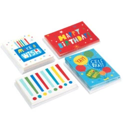 Hallmark Colorful Icons Assorted Blank Birthday Cards, Pack Of 48