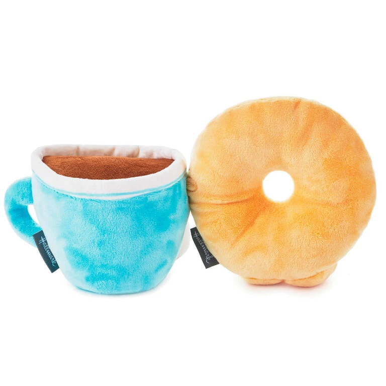 Hallmark Better Together Donut And Coffee Magnetic Plush, 5" - Image 3