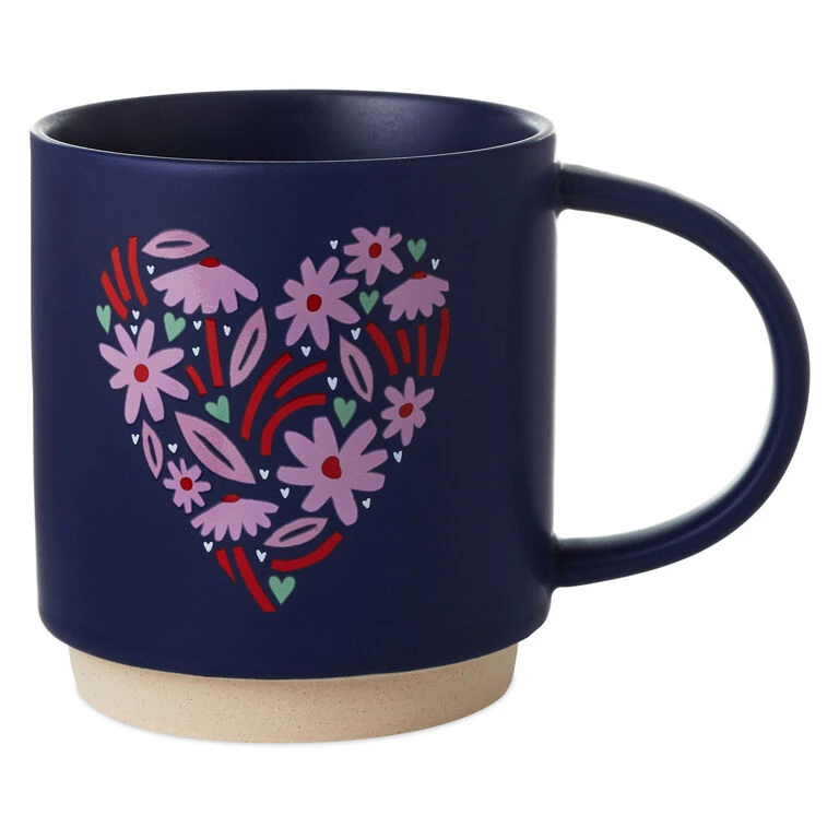 Hallmark Floral Heart Mug, 16 Oz.