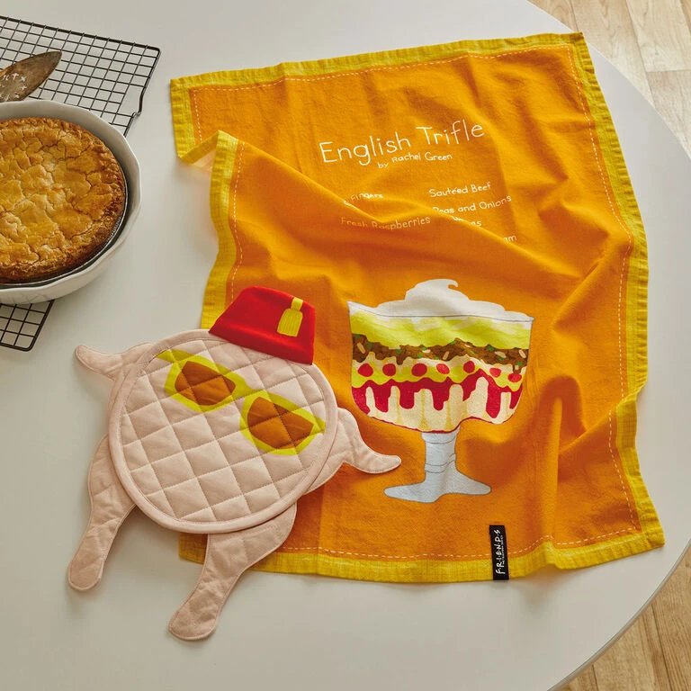 Hallmark Friends Rachel's English Trifle Tea Towel And Turkey Pot Holder, Set Of 2 - Image 2
