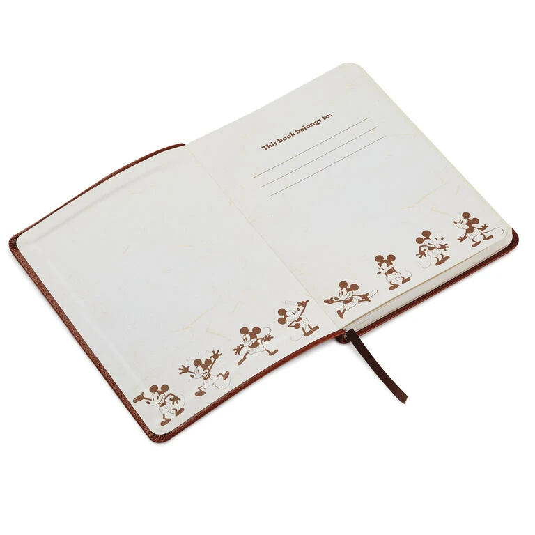 Hallmark Disney Mickey Mouse Brown Faux Leather Journal - Image 2