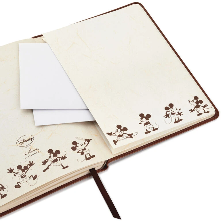 Hallmark Disney Mickey Mouse Brown Faux Leather Journal - Image 4