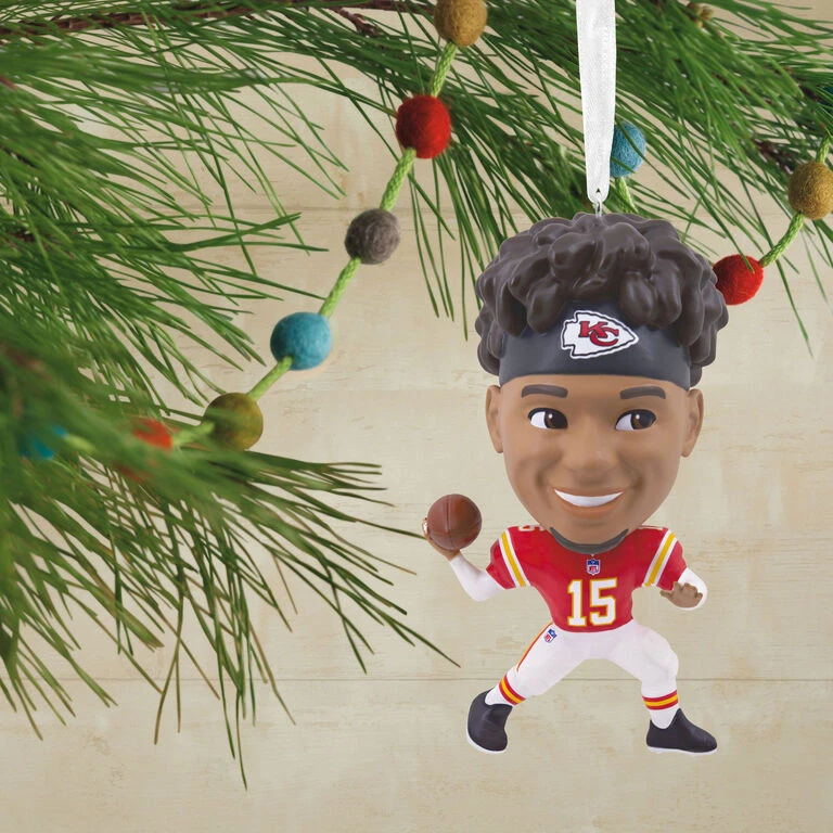 NFL Kansas City Chiefs Patrick Mahomes II Bouncing Buddy Hallmark Ornament - Image 2