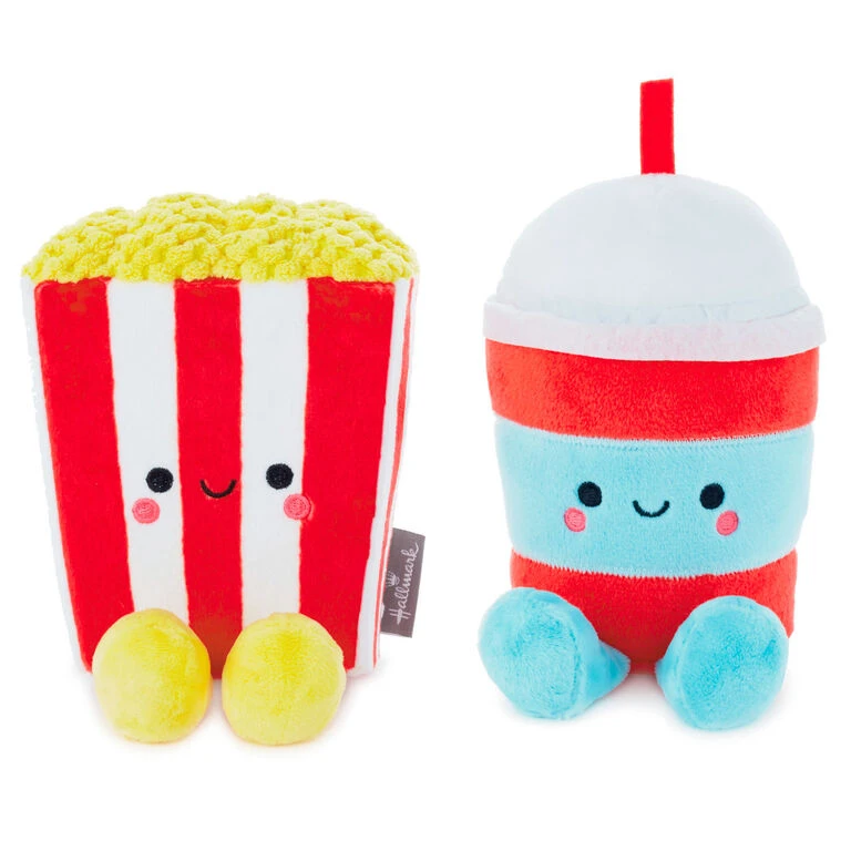 Hallmark Better Together Popcorn And Slushie Magnetic Plush, 5" - Image 3